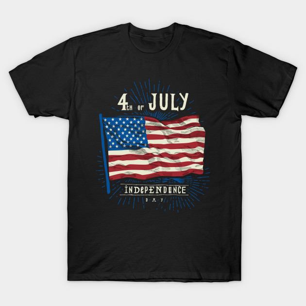 Vintage Typography American Flag